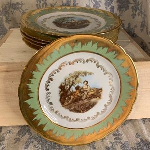 RARE VTG Set of 6 7.5" Plates by Retsch & Co Wunsiedel Bavaria Porzellan